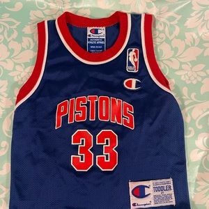 Detroit pistons champion vintage grant hill jersey for toddlers sz 2t .